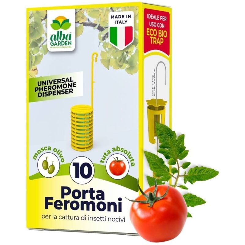 foto del prodotto albagarden porta feromoni dispender per eco bio trap biologica per insetti nocivi per lotta biologica e integrata dispenser universale per feromoni