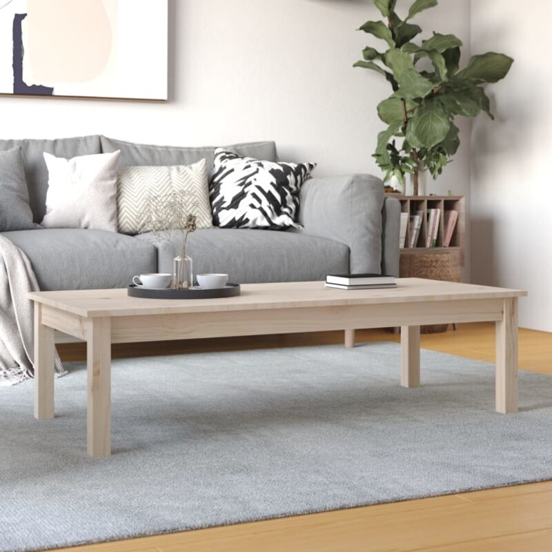 foto del prodotto vidaxl tavolino da salotto 110x50x30 cm legno massello di pino