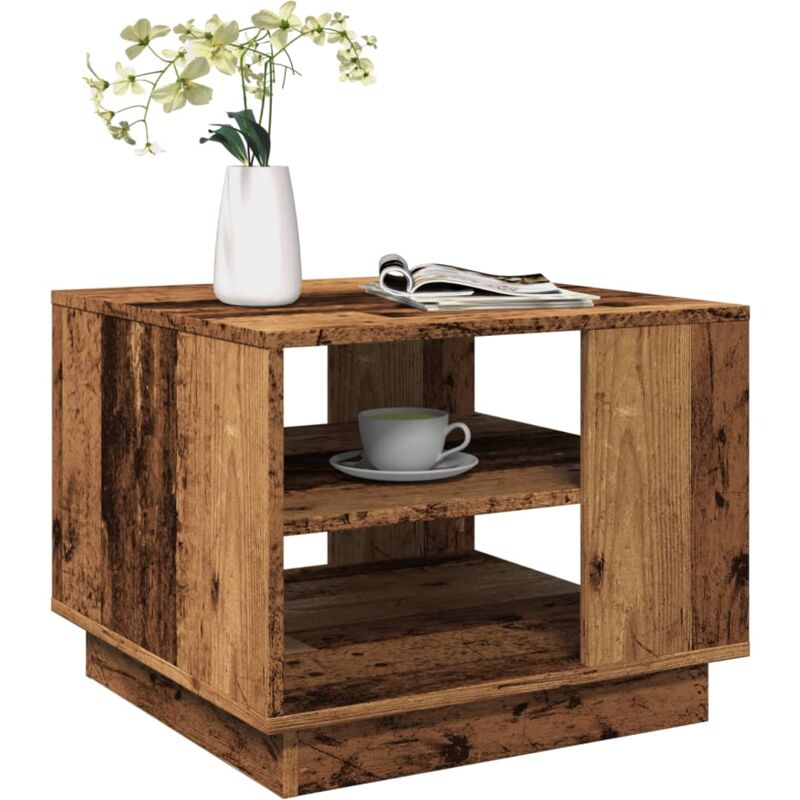 foto del prodotto vidaxl tavolino da salotto legno antico 55x55x42 cm legno multistrato