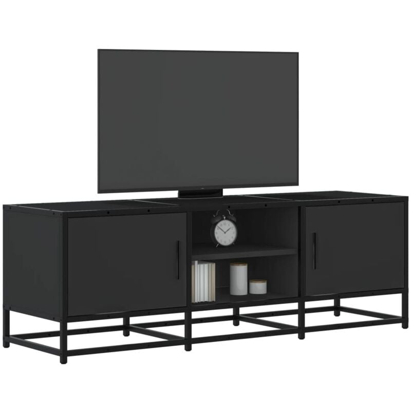 foto del prodotto vidaxl mobile porta tv nero 120x35x41 cm in truciolato e metallo