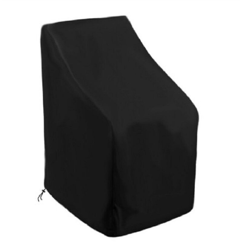 foto del prodotto xvx coprisedia da giardino impilabile 75x75x120 cm, coprisedia impermeabile oxford 210d, protezione per sedie da esterno, nero