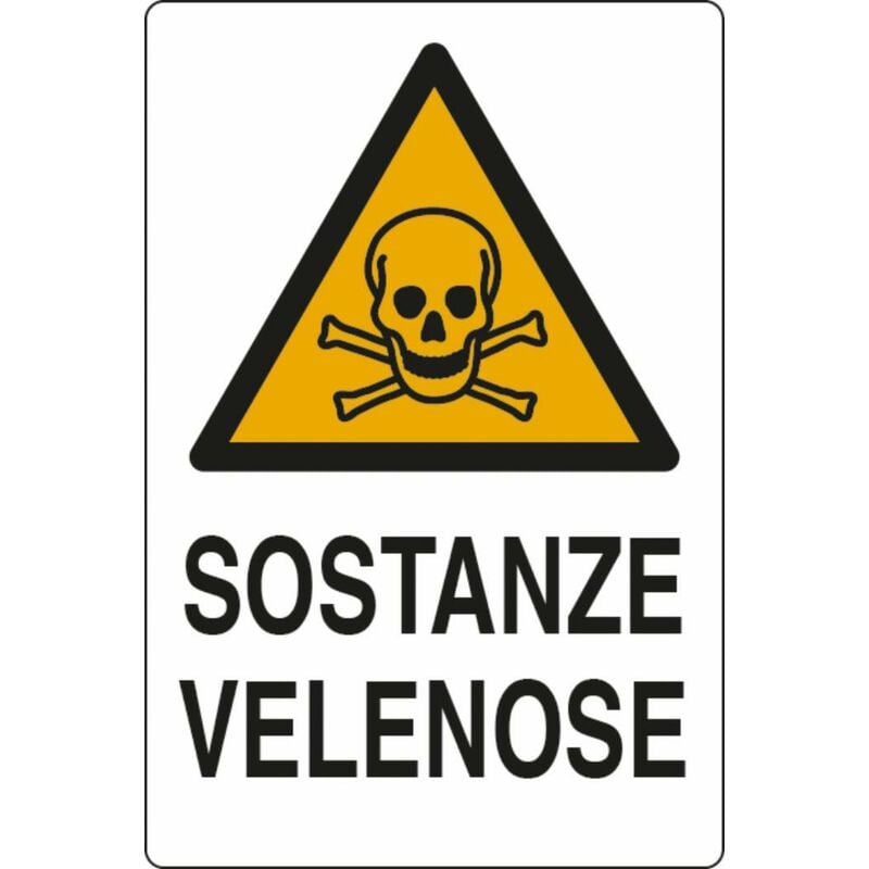 foto del prodotto cartello segnaletica sostanze velenose 30x20