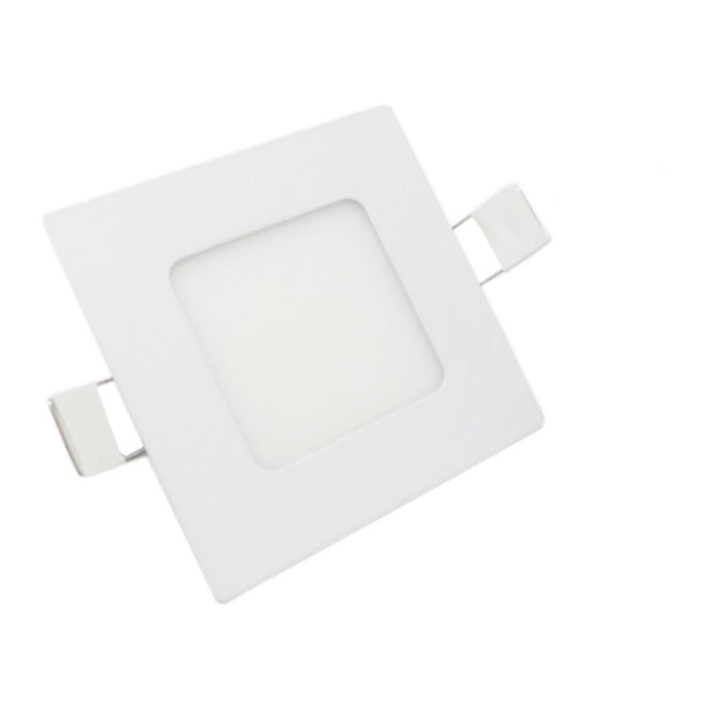 foto del prodotto faretto led da incasso 3w quadrato slim bordo bianco lato 8cm f.i.75mmluce neutra naturale 4200k