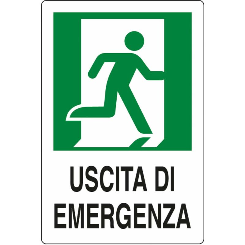 foto del prodotto cartello segnaletica uscita di emergenza destra 30x20