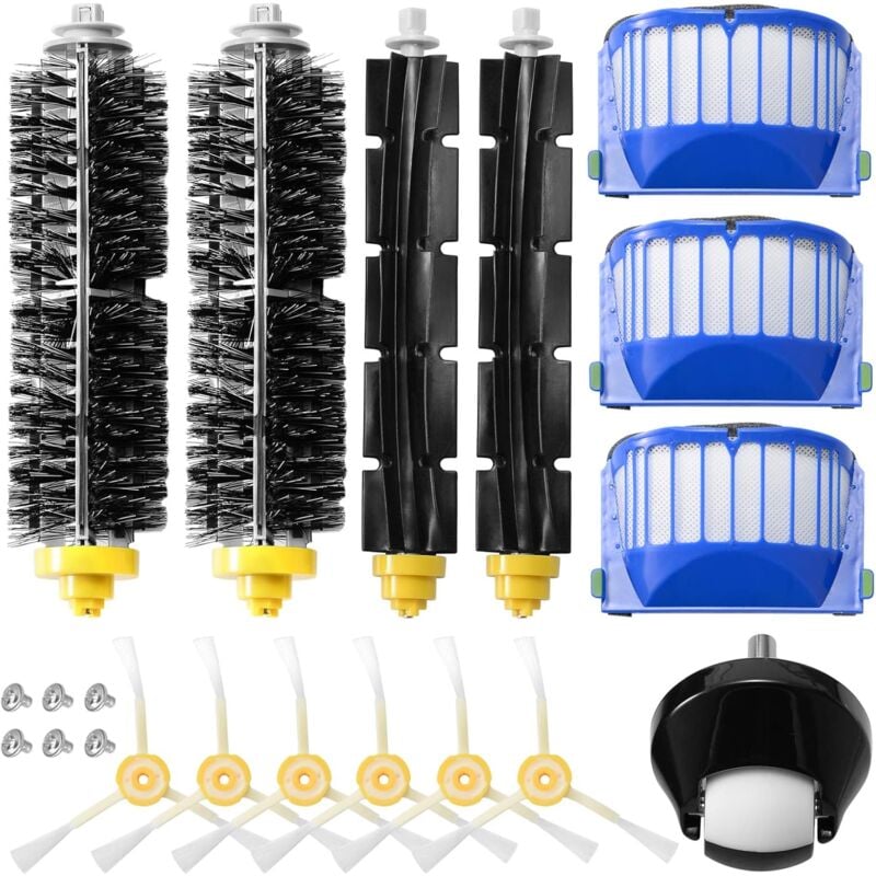 foto del prodotto alovez 20 accessori per aspirapolvere compatibili con spazzole laterali con filtro roomba serie 600 605 610 614 615 616 620 621 625 630 631 632 635