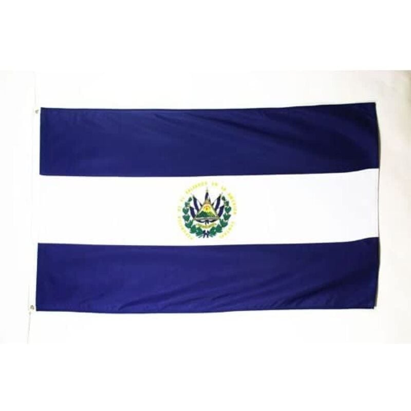 foto del prodotto az flag bandiera salvador 150x90cm gran bandiera salvadoregna 90 x 150 cm poliestere leggero bandiere