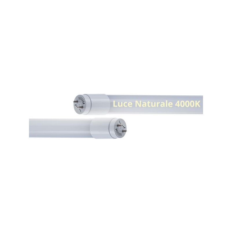 foto del prodotto asia led tubo led t8 18w alimentazione bilaterale cover opaca 120cm luce naturale 4000k