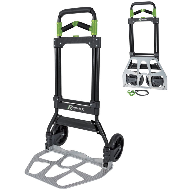 foto del prodotto carrello portapacchi sacchi pala pieghevole manici rotanti portata 150kg ribimex