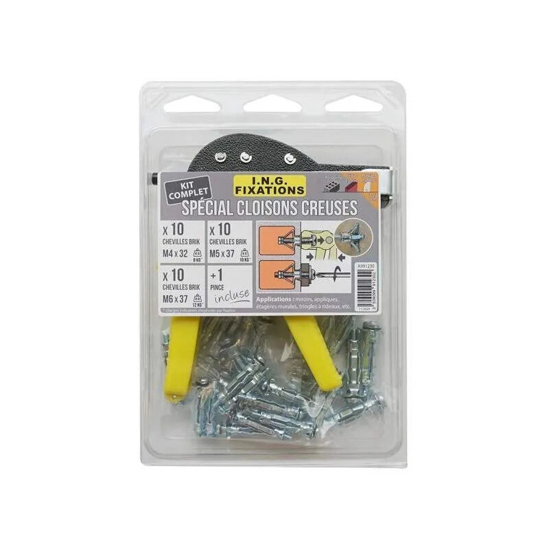 foto del prodotto kit pinze per cartongesso tasselli brik.