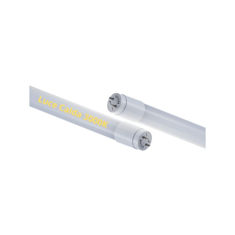 foto del prodotto asia led tubo led t8 18w alimentazione bilaterale cover opaca 120 cm luce calda 3000k