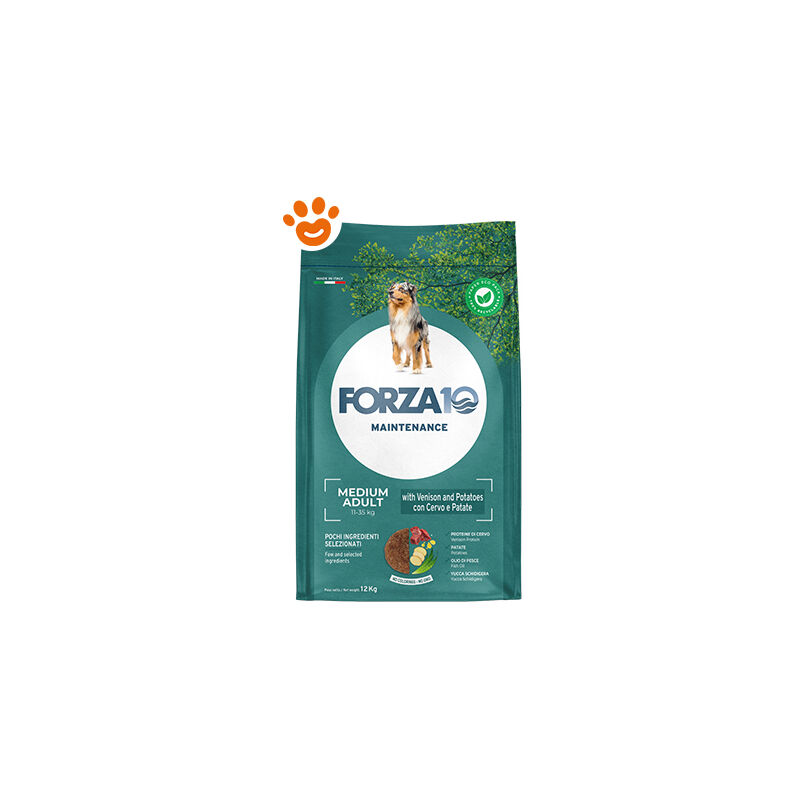 foto del prodotto dog maintenance medium adult cervo e patate dog maintenance medium adult cervo e patate sacco da 2 kg forza10