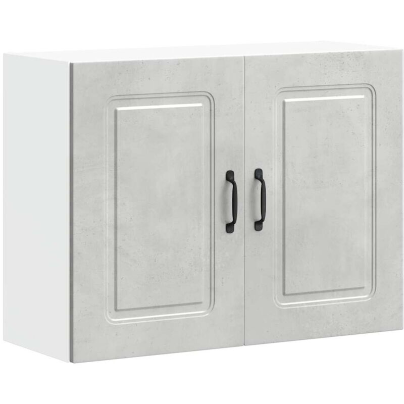 foto del prodotto pensile da cucina kalmar grigio cemento in legno multistrato vidaxl