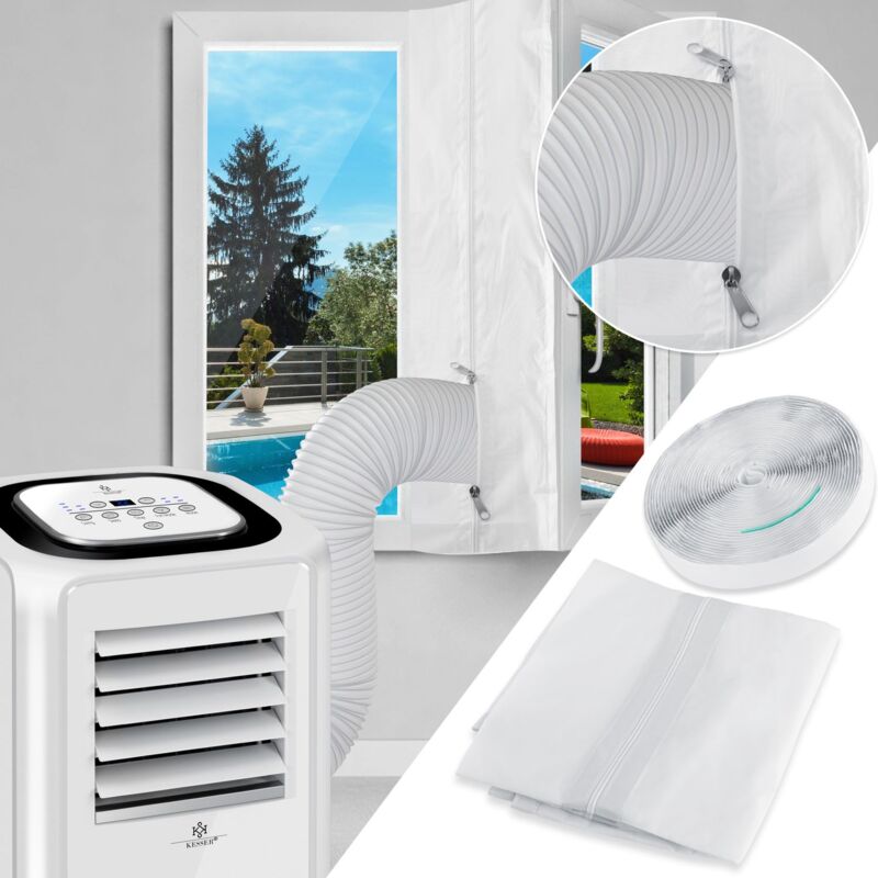 foto del prodotto kesser guarnizione per finestra per condizionatore d aria mobile asciugatrice per aria di scarico, hot air stop da fissare a finestra, porta,