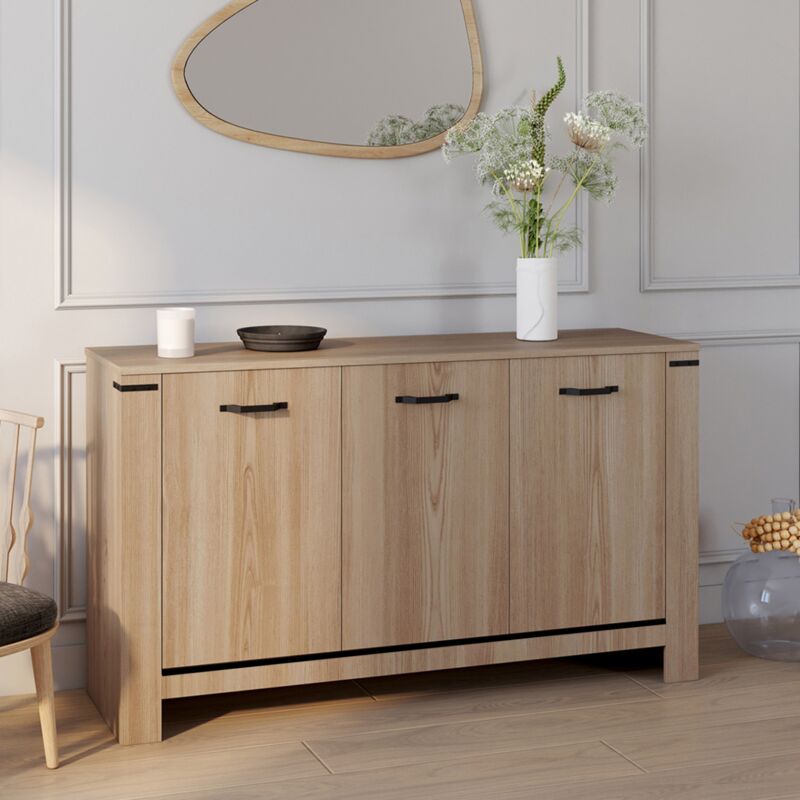 foto del prodotto credenza idaho a 3 ante di design contemporaneo da 140 cm