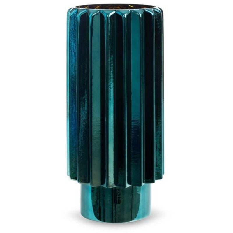 foto del prodotto vaso decorativo in vetro irma 03 fi 17x30 cm turchese