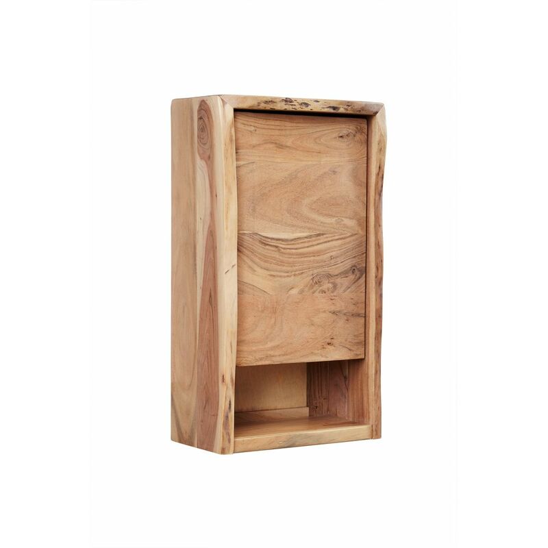 foto del prodotto massivmoebel24 pure acacia 612 mobiletto pensile in legno di acacia laccato natur 40x20x70
