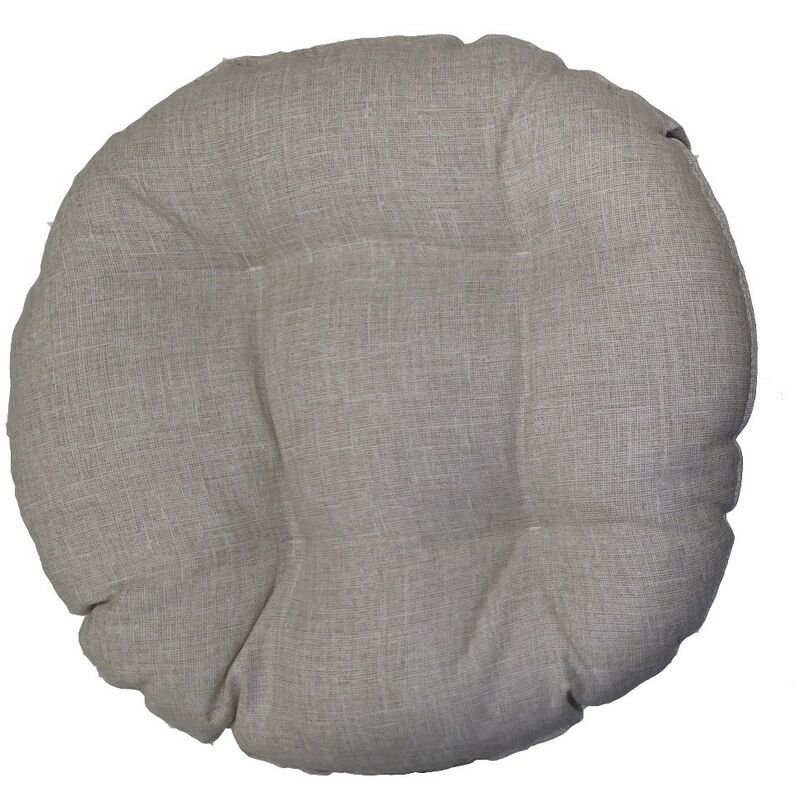 foto del prodotto coprisedia bordato tondo beige