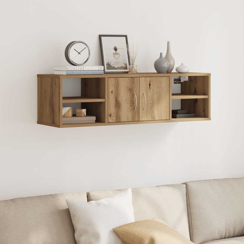 foto del prodotto armadietto a muro rovere artigianale 101x30x29 cm in truciolato vidaxl