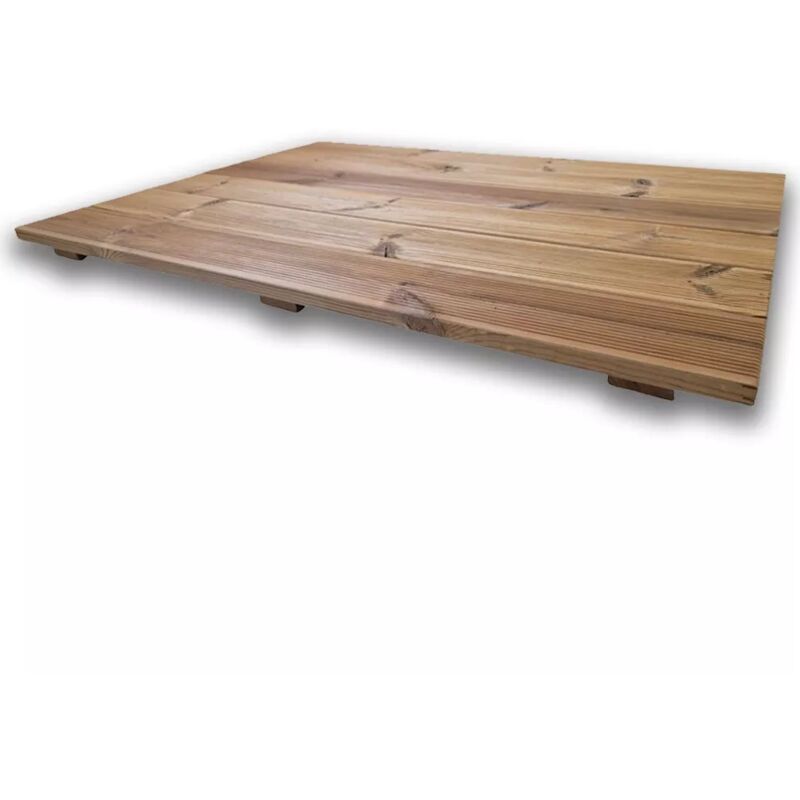 foto del prodotto sunwood pedana antiscivolo per doccia 100x70 cm in legno thermo wood