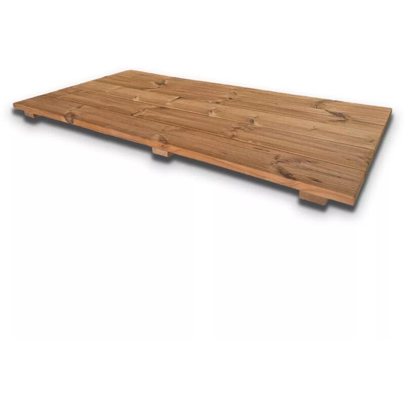 foto del prodotto sunwood pedana antiscivolo per doccia 100x60 cm in legno thermo wood