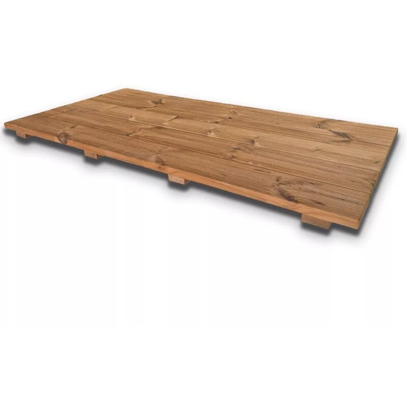 foto del prodotto sunwood pedana antiscivolo per doccia 120x60 cm in legno thermo wood