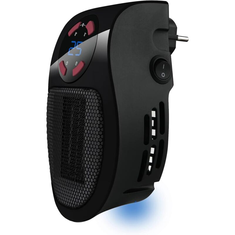 foto del prodotto xvx stufetta tropicano mini stufa elettrica ceramica 1500w, leggera e compatta, termostato regolabile, 2 potenze, funzione ventola, tecnologia