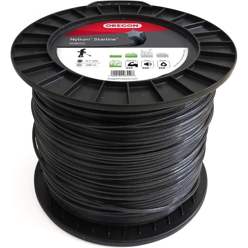 foto del prodotto filo decespugliatore stella nylium starline nero 2.7mm 280m oregon 559055