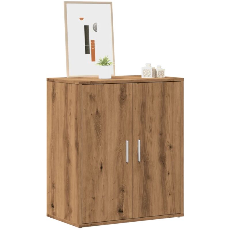 foto del prodotto vidaxl scarpiera rovere artigianale 60x35x70 cm in legno multistrato