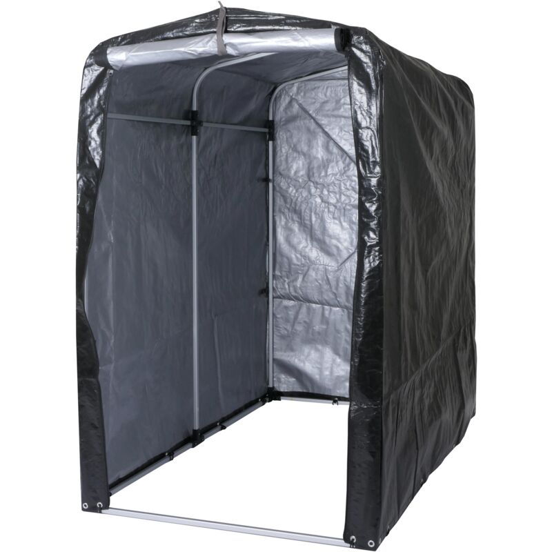 foto del prodotto garage per biciclette hhg 448, garage tagliaerba tenda, alluminio protezione uv impermeabile 201x121x201cm, antracite