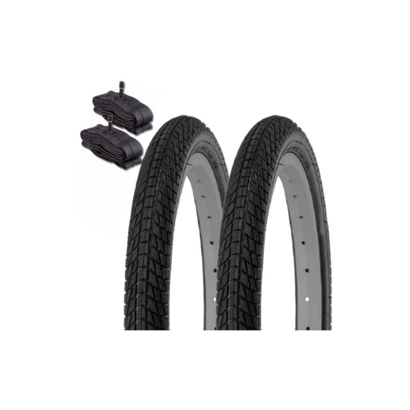 foto del prodotto 2 copertoni 20 x 1.75 47 406 camere d aria schrader america pneumatici graziella city bike bmx freestyle bimbo 20 