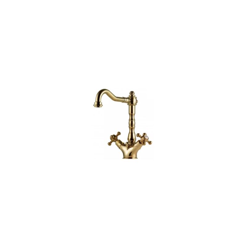 foto del prodotto paffoni rubinetto monoforo lavabo con canna orientabile bronzato serie belinda melissa fblv075br ottone bronzato