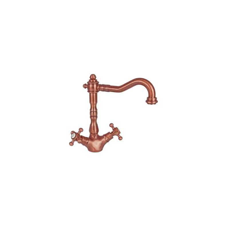 foto del prodotto paffoni rubinetto monoforo lavabo con canna orientabile ramato serie belinda melissa fblv075rm ottone ramato