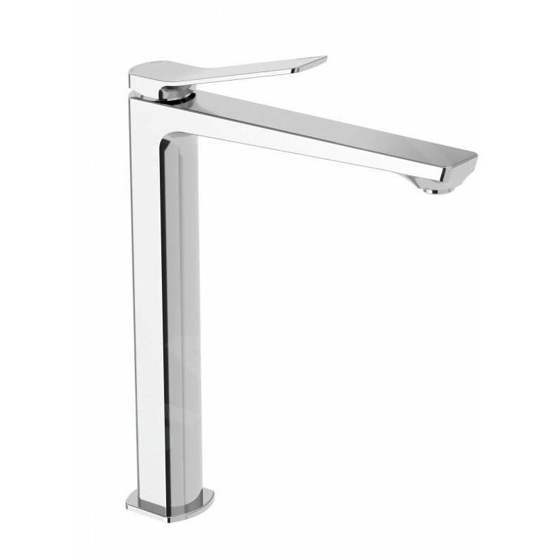 foto del prodotto paffoni miscelatore lavabo prolungato steel looking serie tilt ti081st ottone steel looking