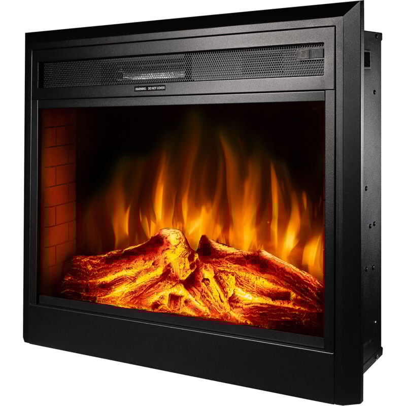 foto del prodotto camino elettrico da incasso 62,9x77,9x22 cm effetto fiamma 1950w carmen nero