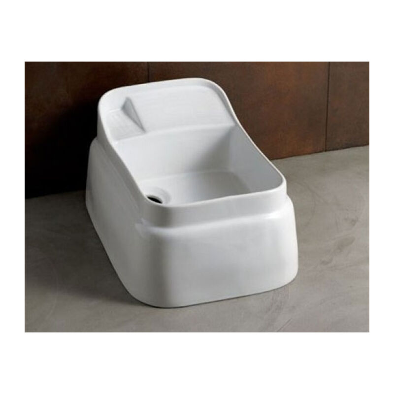 foto del prodotto lavapiedi in ceramica bianco di ceramica alice