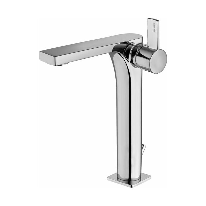 foto del prodotto paffoni miscelatore lavabo prolungato steel looking serie rock ro085st ottone steel looking
