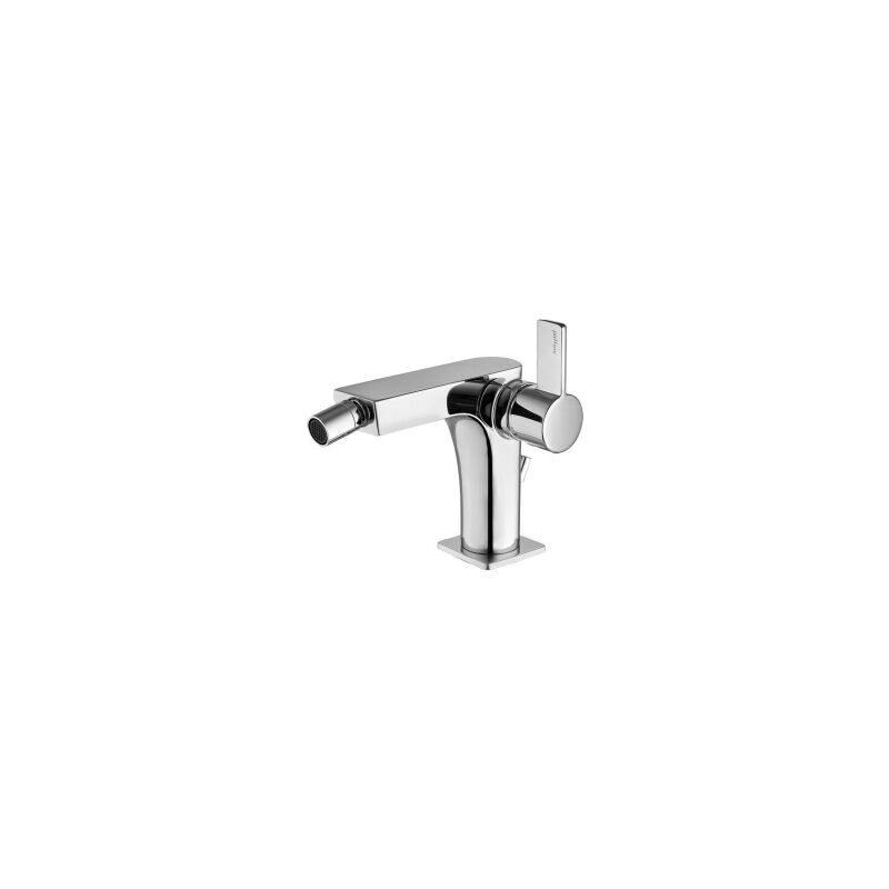 foto del prodotto paffoni miscelatore bidet con scarico automatico steel looking serie rock ro135st ottone steel looking
