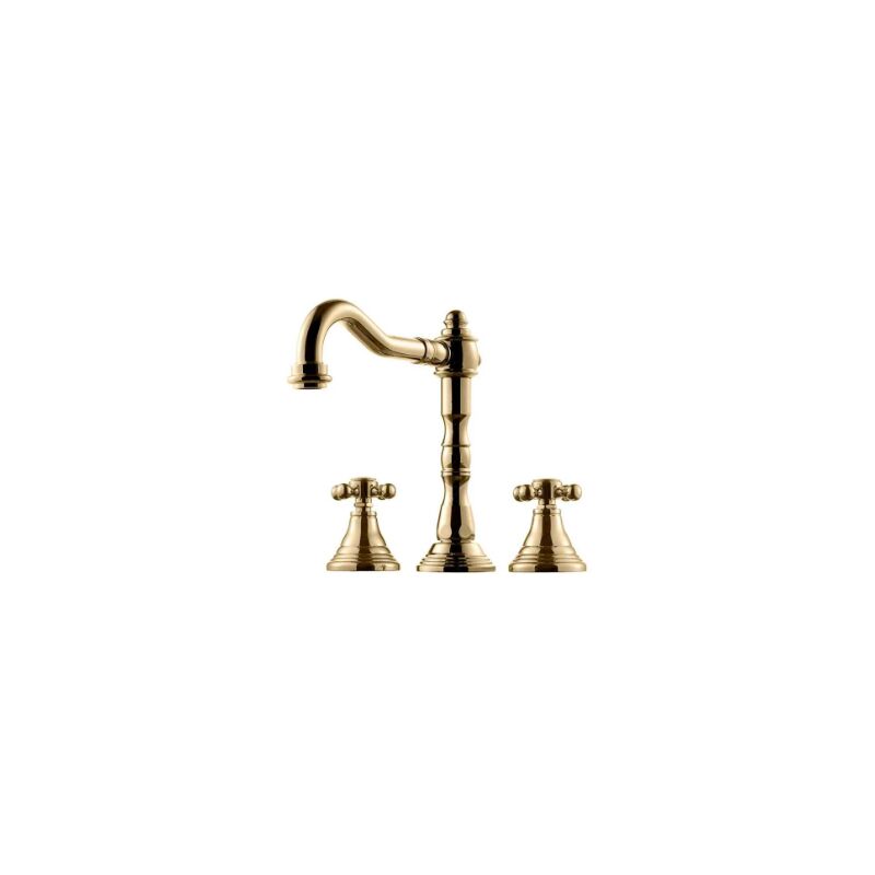 foto del prodotto paffoni batteria lavabo con canna orientabile bronzato serie belinda melissa fblv055br ottone bronzato
