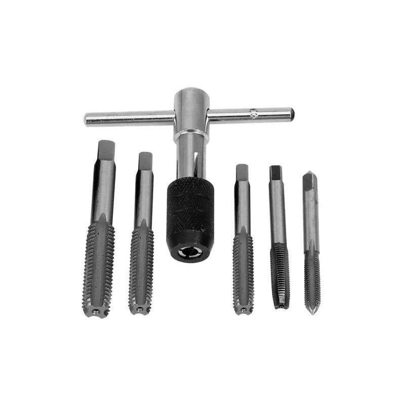 immagine 0 del prodotto fortuneville set di 6 chiavi per trapano per maschiatura, filettatura, cacciavite m3 m8, supporto per rubinetto, utensile manuale, filettatura