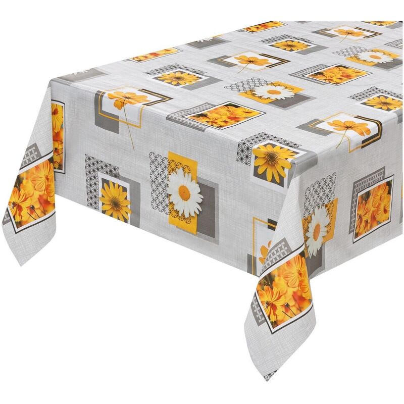 foto del prodotto emmevi mv s.p.a. tovaglia cucina antimacchia plastificata cerata copritavolo fiori margherite 140x160 cm