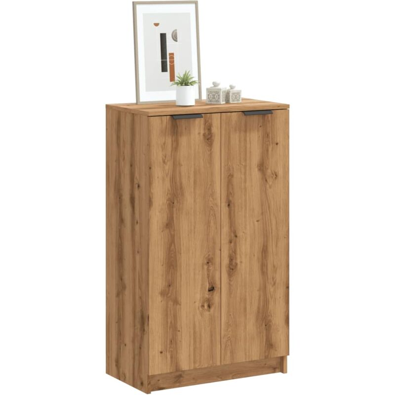 foto del prodotto vidaxl scarpiera rovere artigianale 59x35x100,5 cm in truciolato