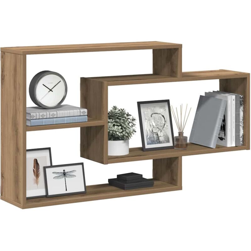foto del prodotto scaffale a parete rovere artigianale 104x20x58,5 cm truciolato vidaxl