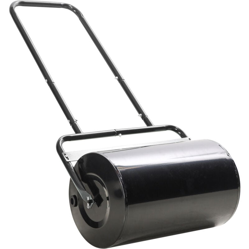 foto del prodotto durhand outsunny rullo da giardino 32x50cm in metallo impermeabile nero