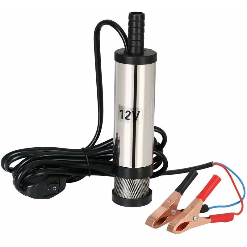 foto del prodotto fortuneville pompa dell olio 12v, pompa del carburante con clip olio olio da riscaldamento diesel pompa sommersa trasferimento carburante acqua