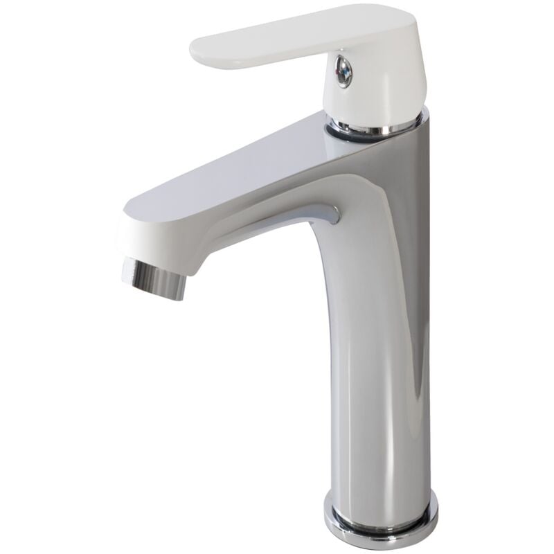 immagine 0 del prodotto sphera miscelatore lavabo cromo e bianco con leva monocomando mod. dream