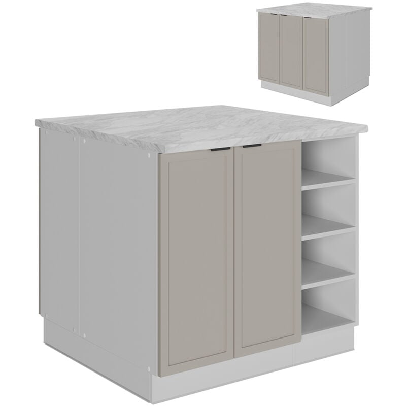 foto del prodotto isola cucina fame line, grigiobeige, 90 cm senza piano di lavoro vicco