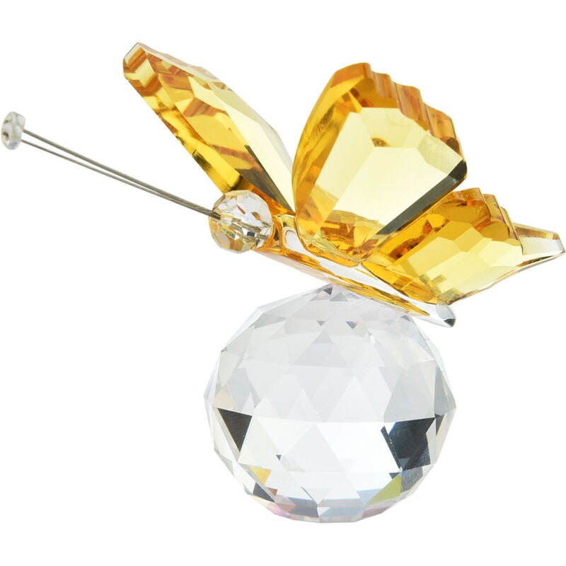 foto del prodotto linjou papillon ornement cristal verre boule facettes attrape ornement pour la maison chambre bureau petit cadeau creative home counter