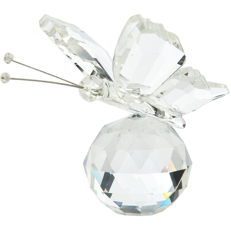 foto del prodotto papillon ornement cristal verre boule facettes attrape ornement pour la maison chambre bureau petit cadeau creative home counter d coration blanc 