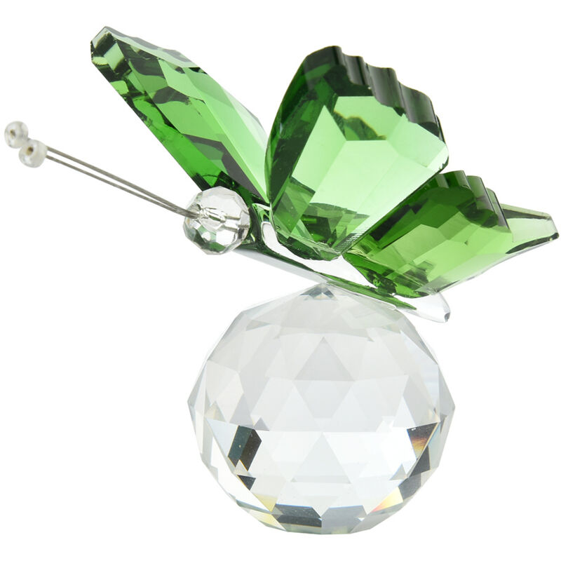 foto del prodotto papillon ornement cristal verre boule facettes attrape ornement pour la maison chambre bureau petit cadeau creative home counter d coration vert 