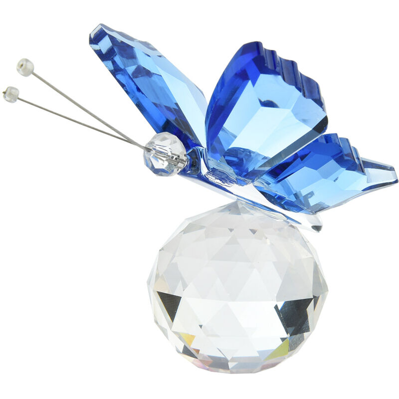 foto del prodotto linjou papillon ornement cristal verre boule facettes attrape ornement pour la maison chambre bureau petit cadeau creative home counter